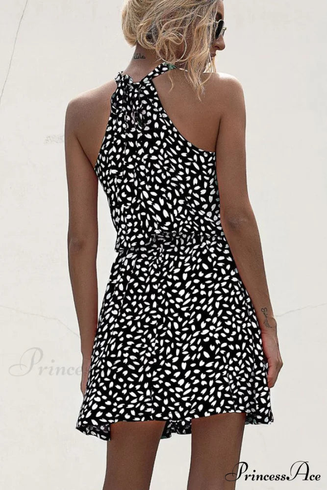 Chiffon Lace Solid Trendy Color Mini Dress