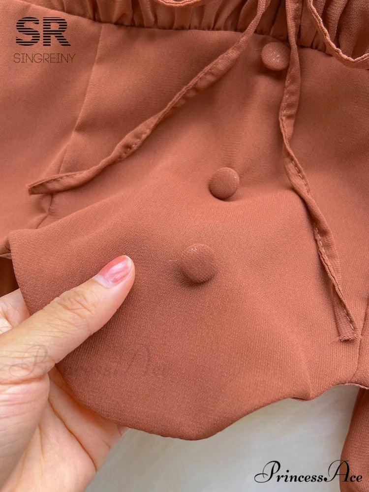 Chiffon Slim Harajuku Sexy Short Blouse