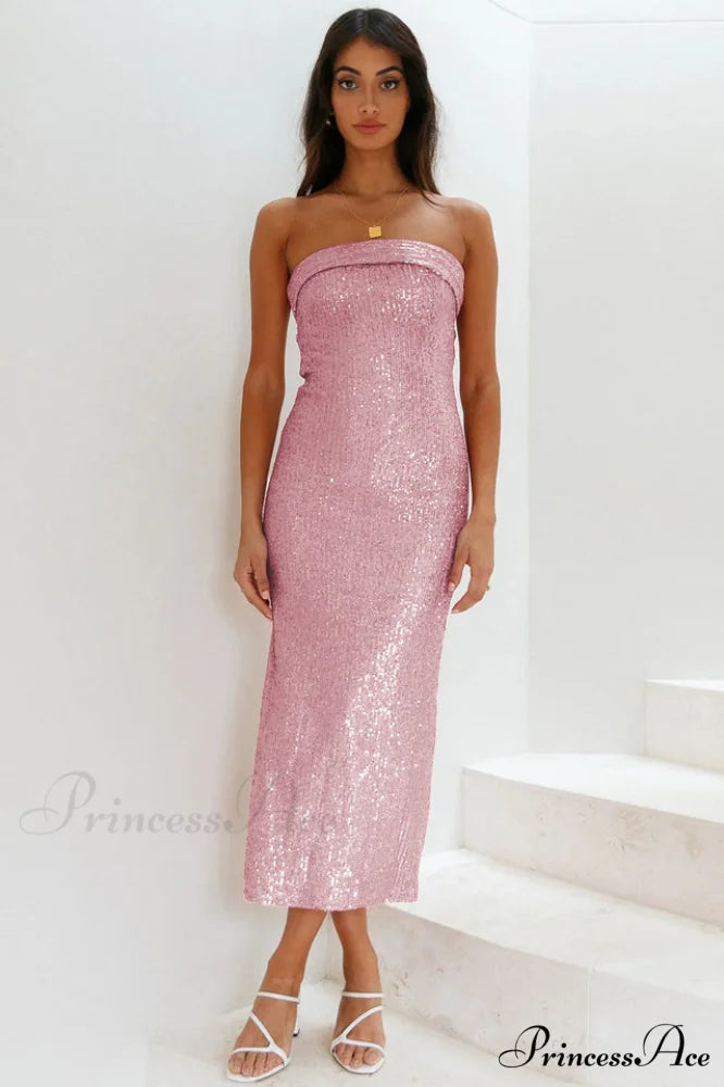 Chilling On My Charming Own Maxi Dress S / Blush
