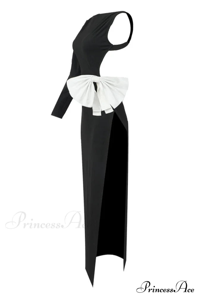 Chloe One Shoulder Charming Bow Detail Dress