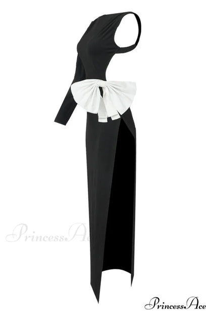 Chloe One Shoulder Charming Bow Detail Dress
