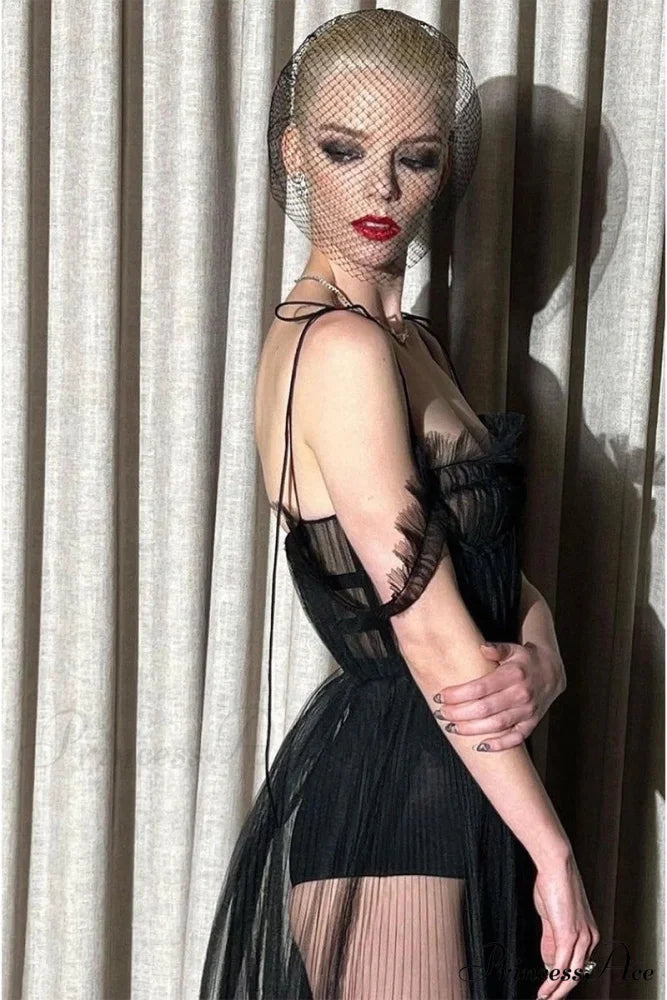 Christian Black Sheer Trendy Evening Maxi Dress