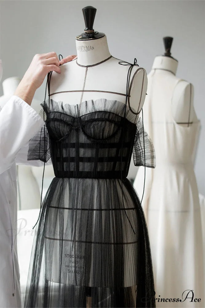 Christian Black Sheer Trendy Evening Maxi Dress