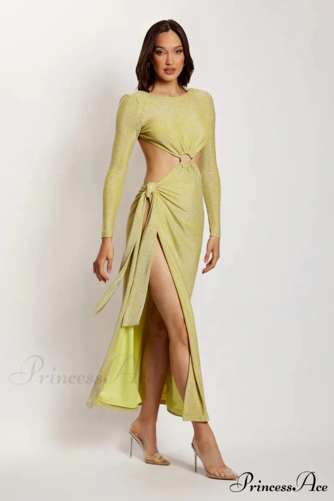 CHRISTINA BACKLESS Stylish MAXI WRAP 16 Days / 4 / S / Green