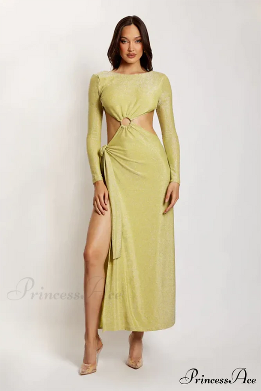 CHRISTINA BACKLESS Stylish MAXI WRAP 4 Days / 4 / S / Green