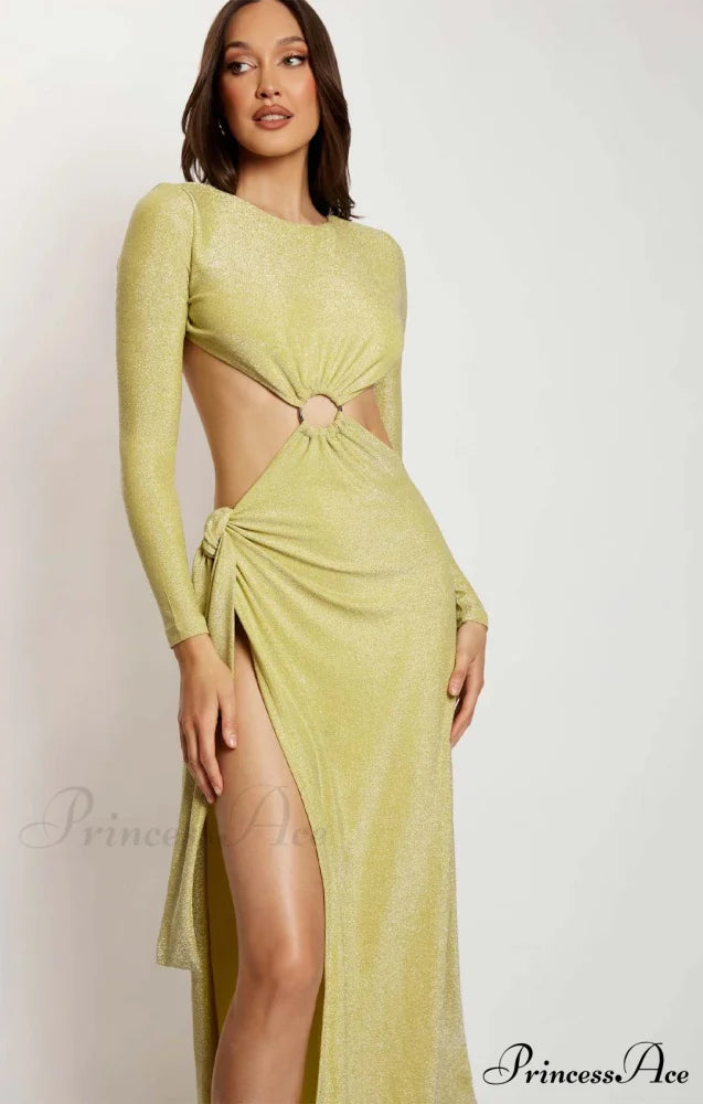 CHRISTINA BACKLESS Stylish MAXI WRAP 8 Days / 4 / S / Green