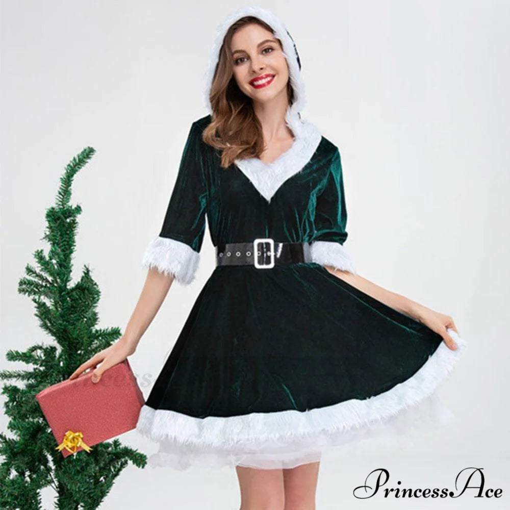 Christmas Adult Half Sleeve Ladies Dress