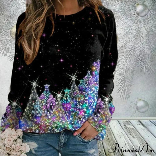 Christmas Bling Sweatshirt Black / S
