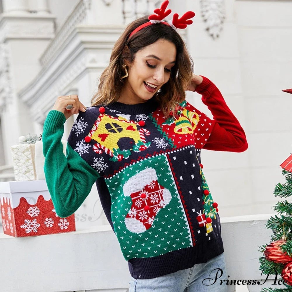 Christmas Little Snowflake Knitted Sweater