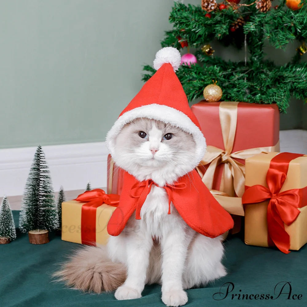 Christmas Pet Cat Winter Cloak