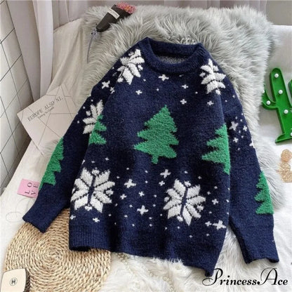 Christmas Red Deer Sweater Black / One Size