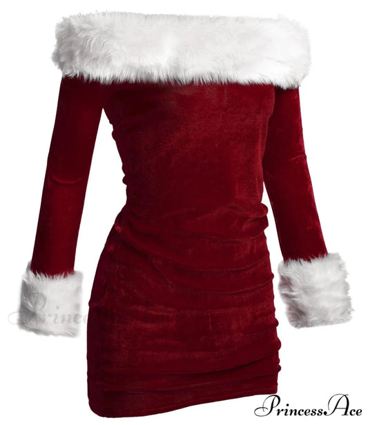 Christmas Sexy Red Costumes Uniform Kimono Costume Red / M