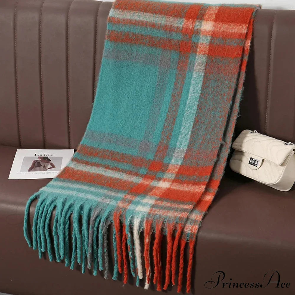 Chunky Banded Cashmere Journey Wrap Scarf scarf-241228