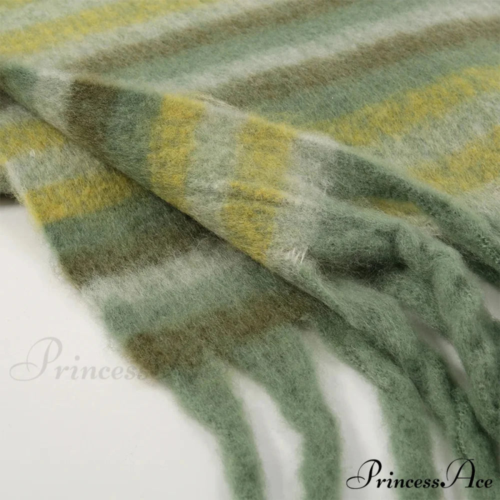 Chunky Banded Cashmere Journey Wrap Scarf scarf-241228
