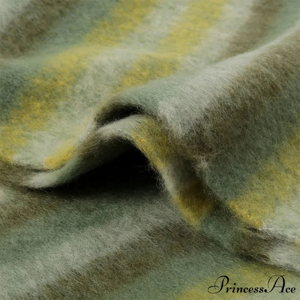 Chunky Banded Cashmere Journey Wrap Scarf scarf-241228