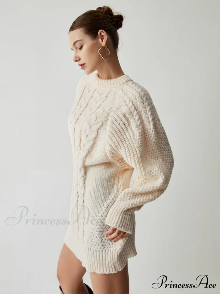 Chunky Cable Graceful Knit Oversized Sweater