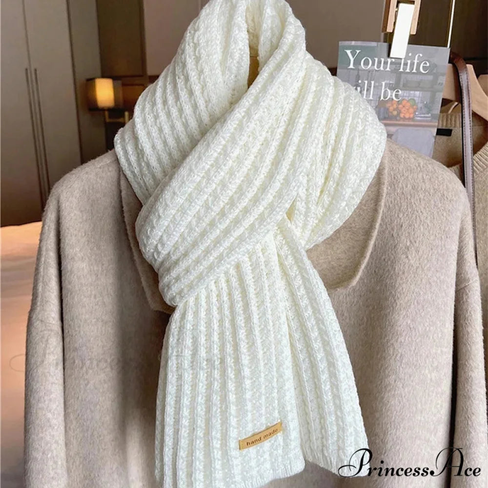 Chunky Knitted Cashmere Winter Scarf scarf-241228