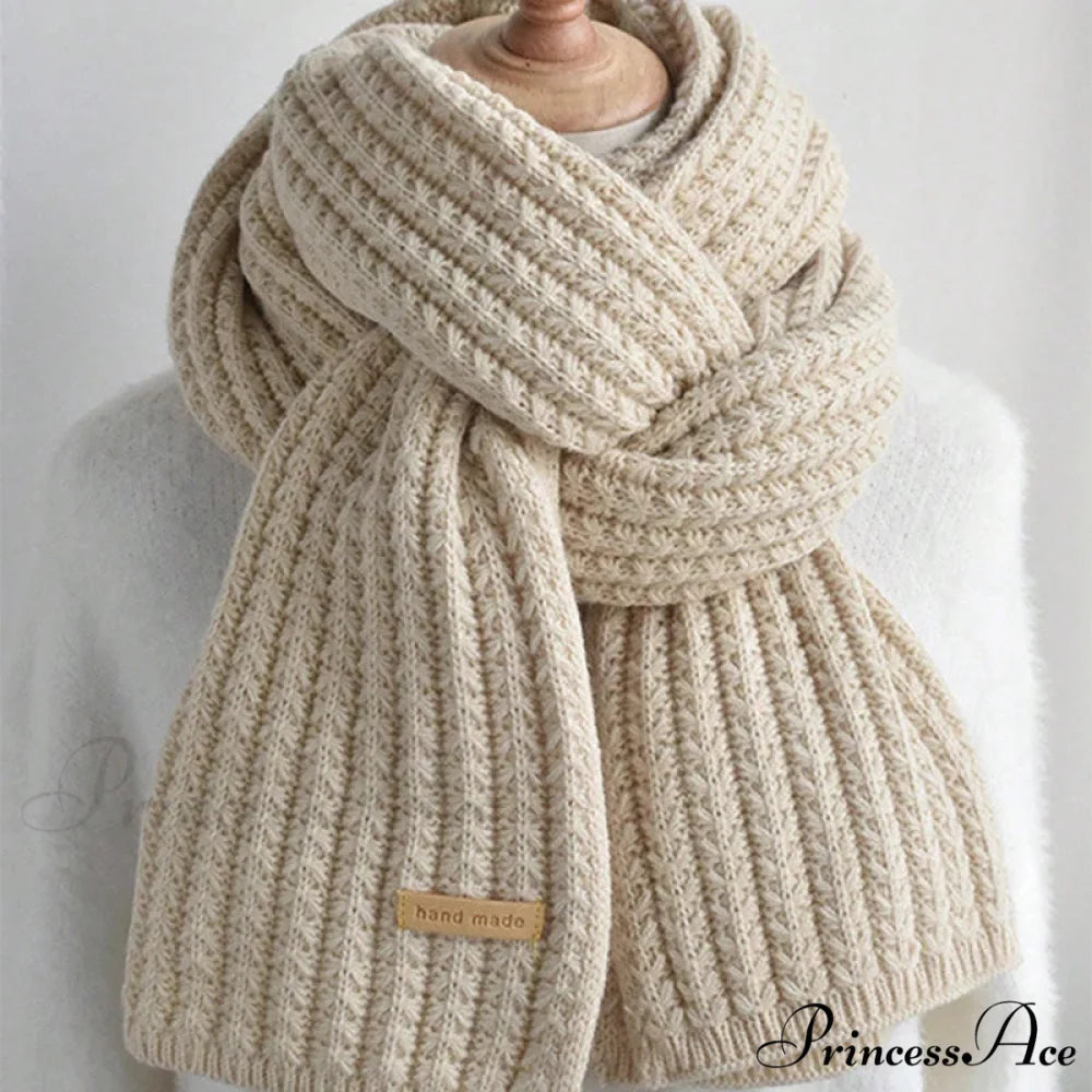 Chunky Knitted Cashmere Winter Scarf scarf-241228