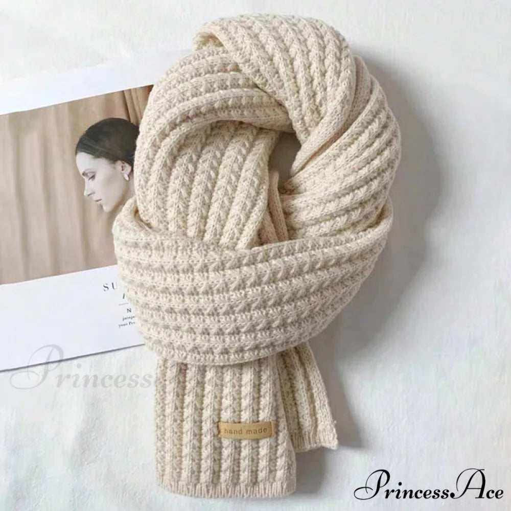 Chunky Knitted Cashmere Winter Scarf scarf-241228