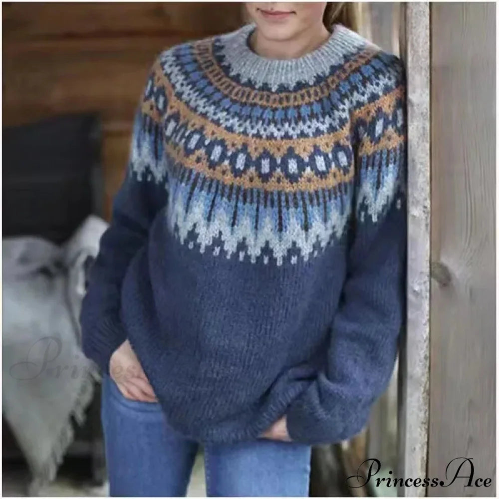 Chunky Sophisticated Ivory Jumper light blue / S swraters-241228