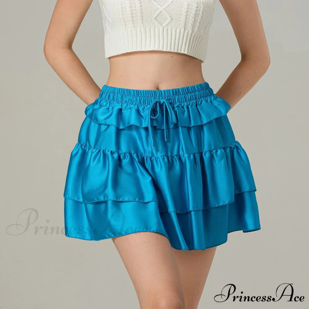 Cinch Layered Frills Skirt Blue / S skirts-250223