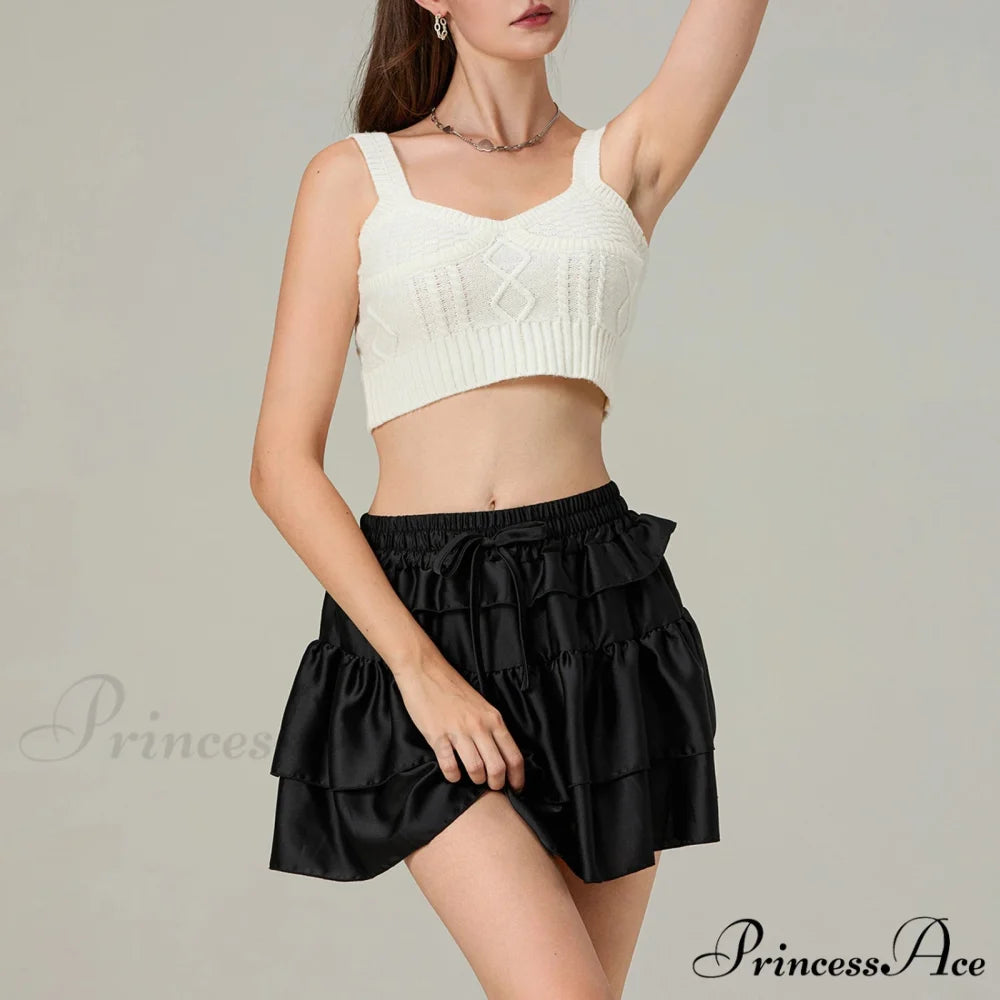 Cinch Layered Frills Skirt skirts-250223