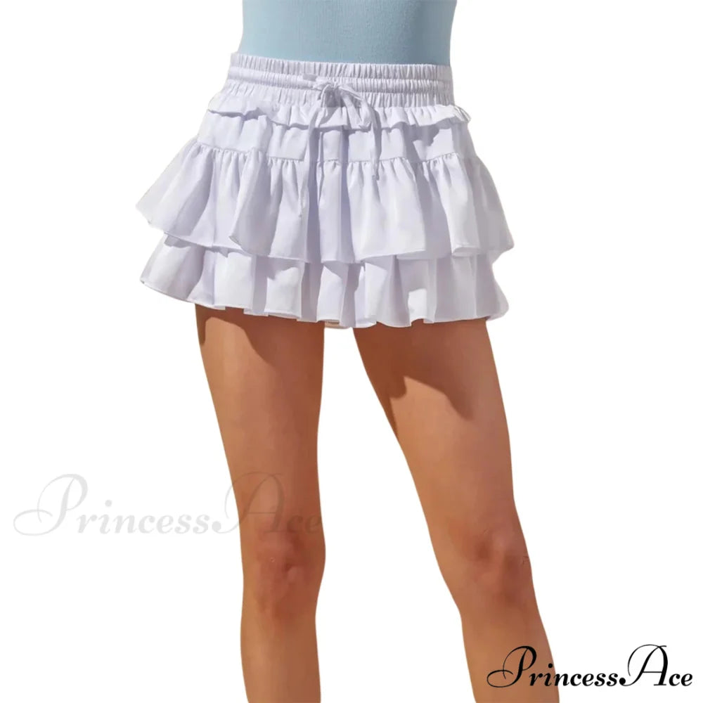 Cinch Layered Frills Skirt WHITE / S skirts-250223