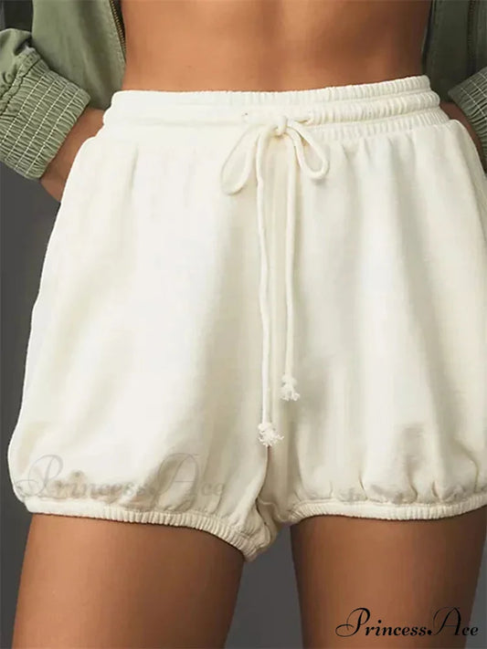 Cinch Mid Waist Baggy Short white / S short-250223
