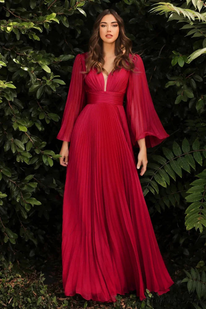 Cinderella Divine Stylish CD242 Maxi Dress S / Red