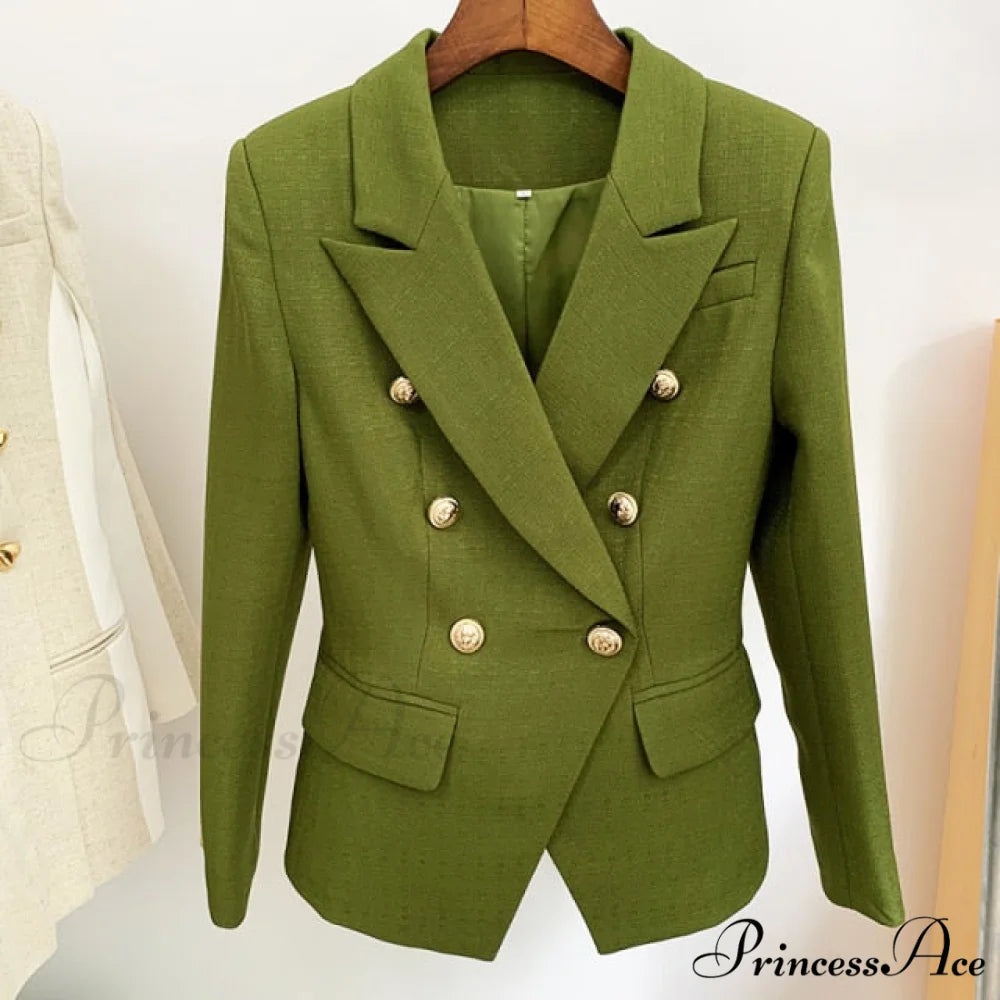 Classic Baroque Designer Blazer Army Green / S