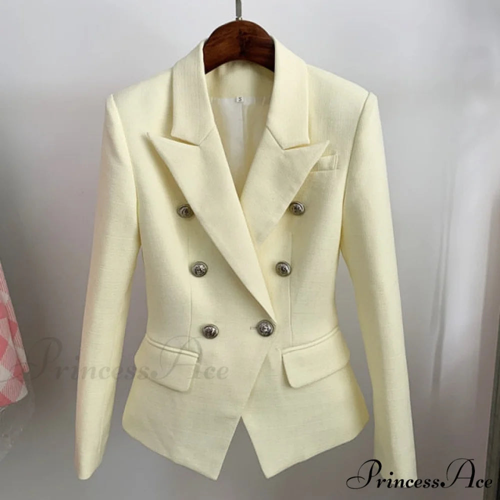 Classic Baroque Designer Blazer Beige / S