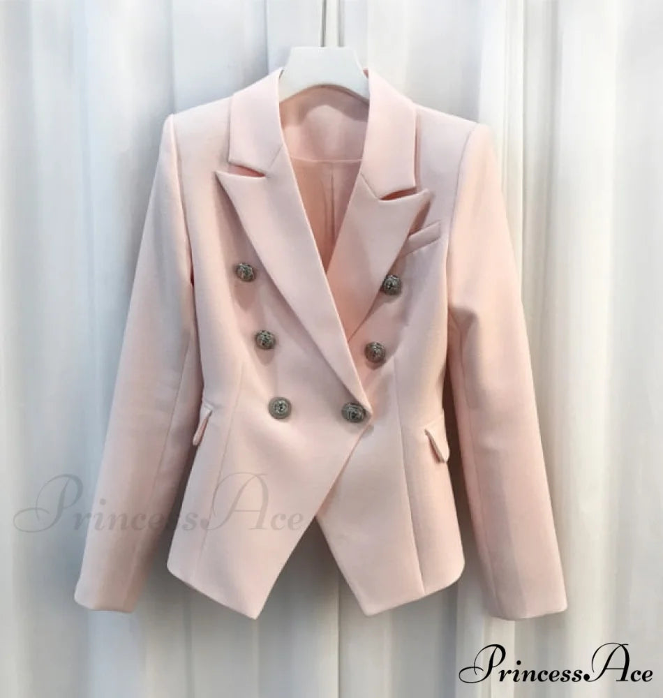 Classic Baroque Designer Blazer Pink / S