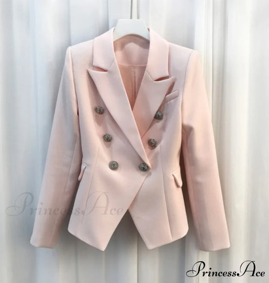 Classic Baroque Designer Blazer Pink / S
