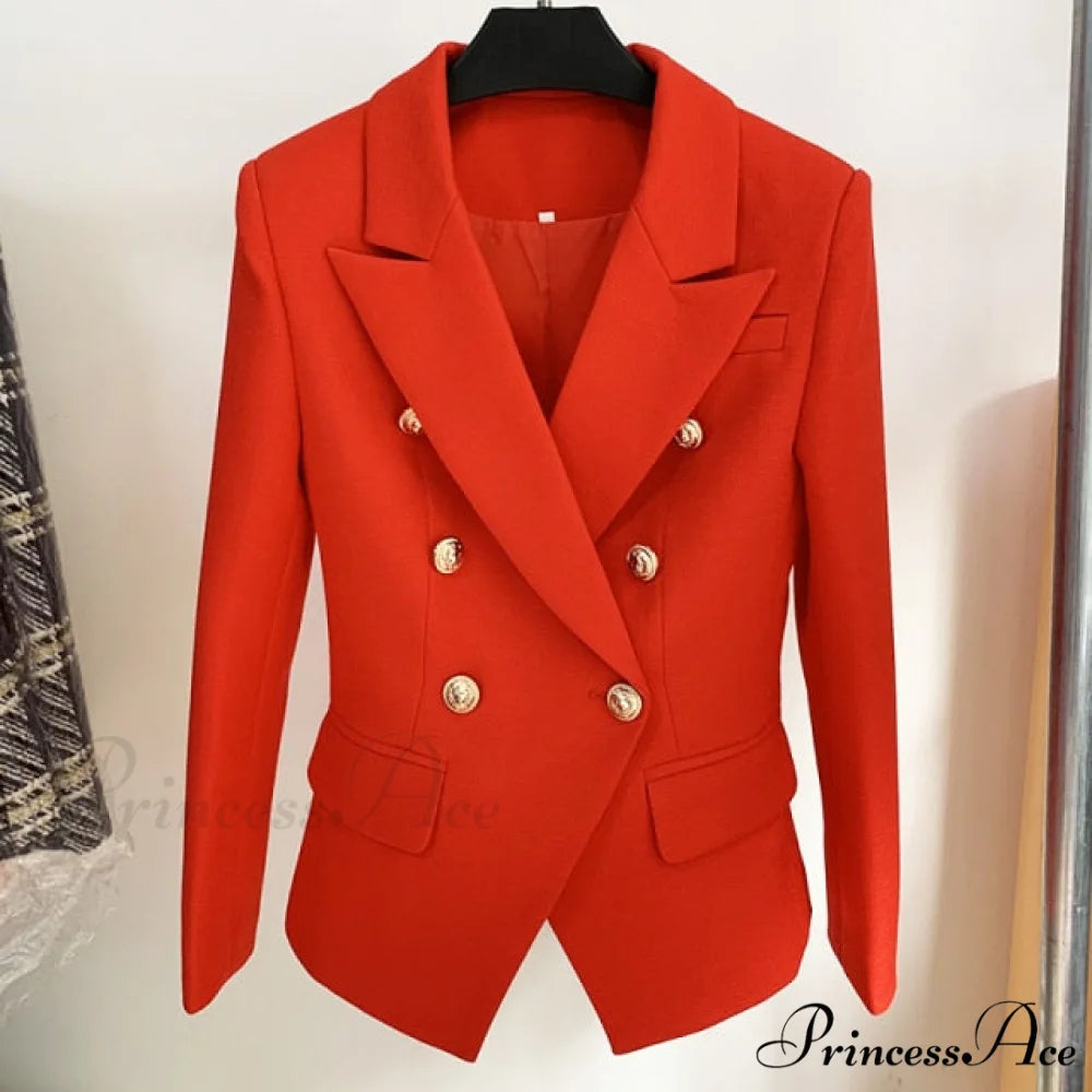 Classic Baroque Designer Blazer Red / S