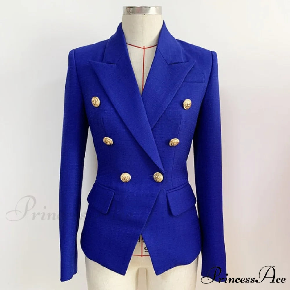 Classic Baroque Designer Blazer Royal Blue / S