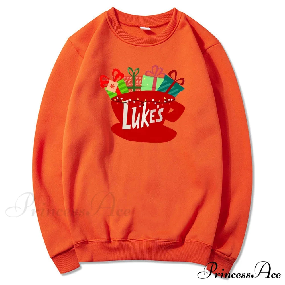 Classic Festive Vintage Show Inspired Cozy Hoodie Orange / S Sweatshirts & Hoodies-L