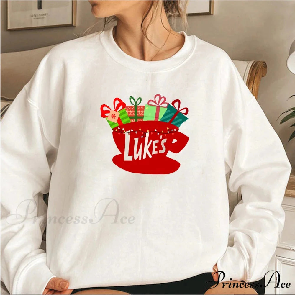 Classic Festive Vintage Show Inspired Cozy Hoodie WHITE / S Sweatshirts & Hoodies-L