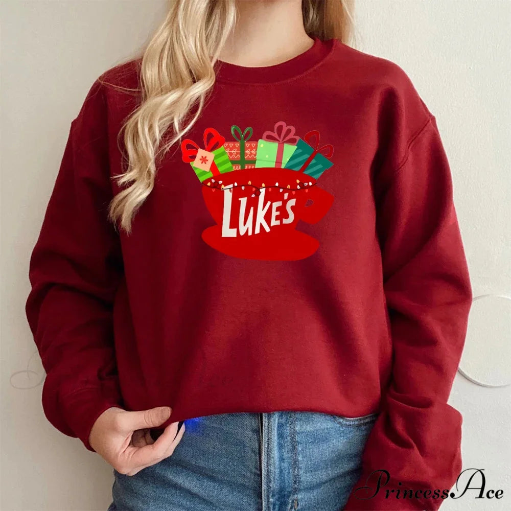 Classic Festive Vintage Show Inspired Cozy Hoodie WINE / S Sweatshirts & Hoodies-L