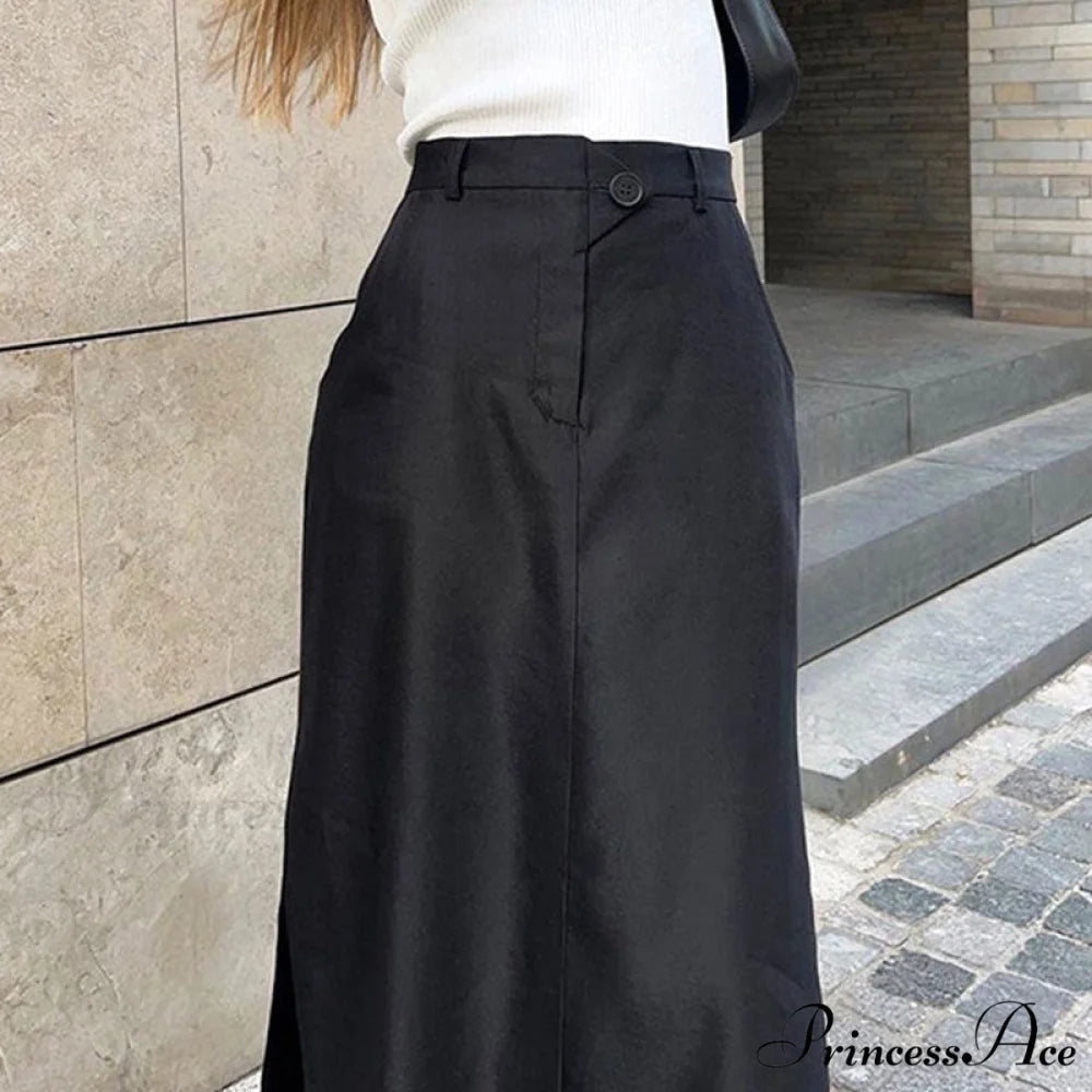 Classic Straight Graceful Leg Denim Overall L / Black