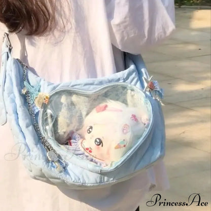 Clear Heart Ita Bags Informal Crossbody Blue crossbody-250126