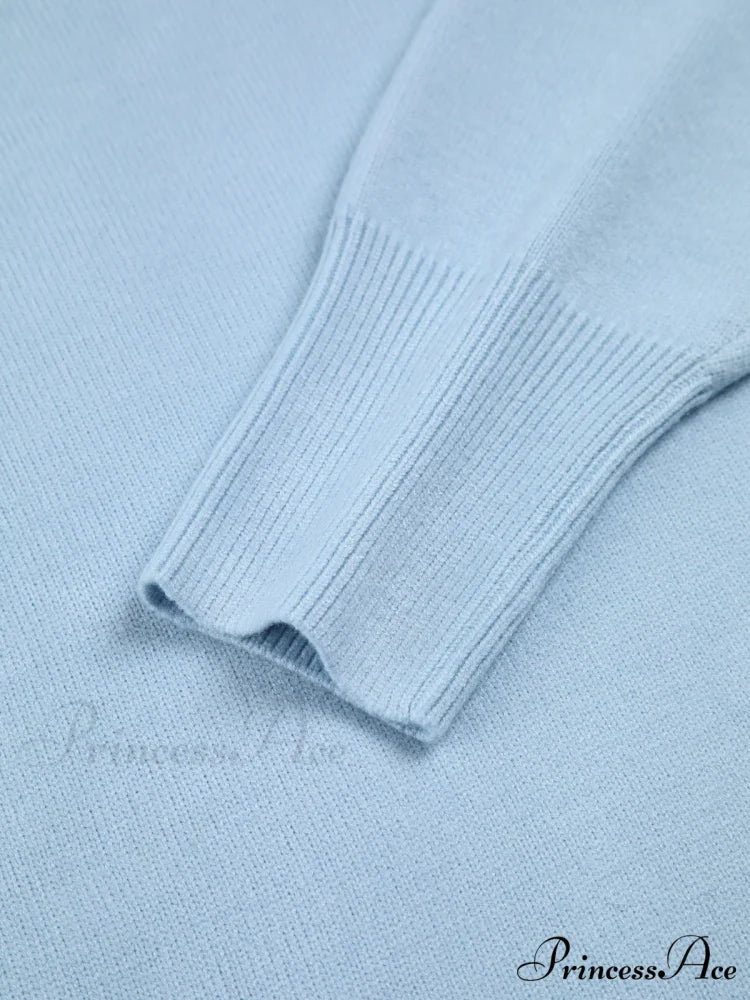 Cloudless Sky Graceful Turtleneck Oversized Sweater