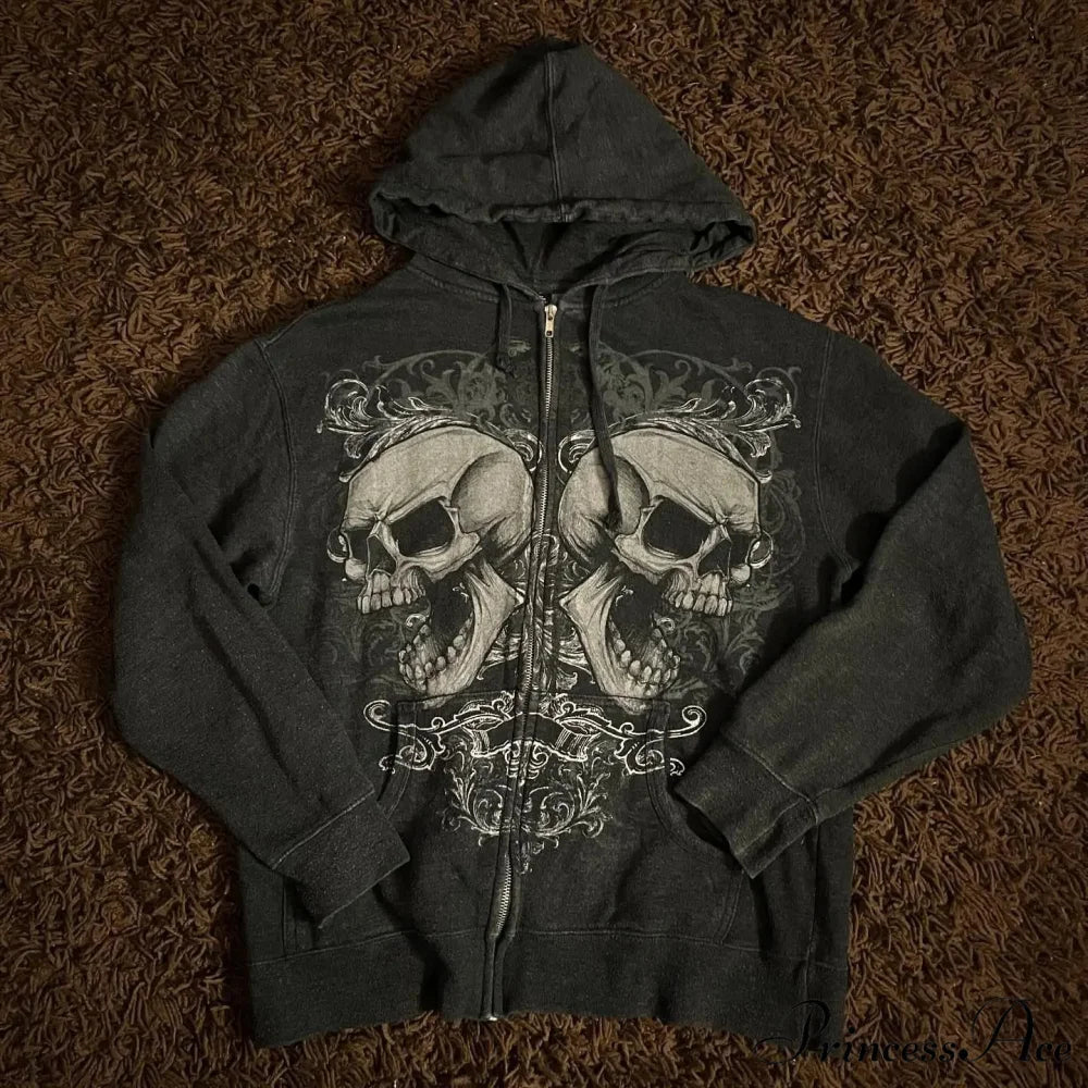 Clown Print Fleece Hoodie black / M hoodies-241228