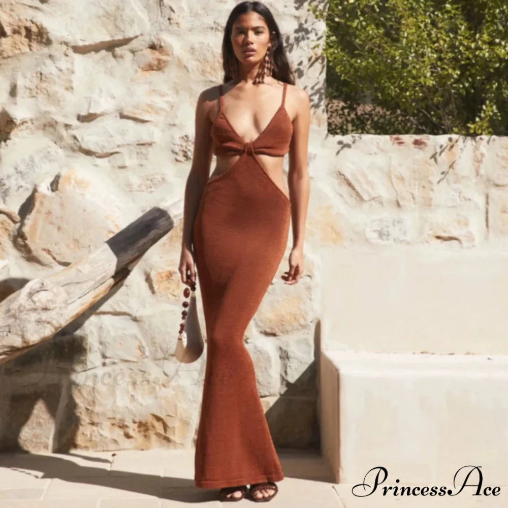 Club Bodycon Clothes Hollow Out Corset Mini Long Y2K Elegant Beach Top Cut Out Dress