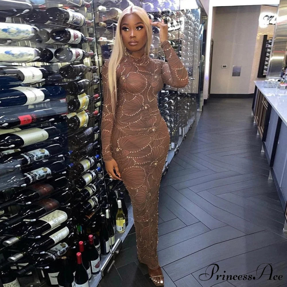 Club Bodycon See Through Long Dress