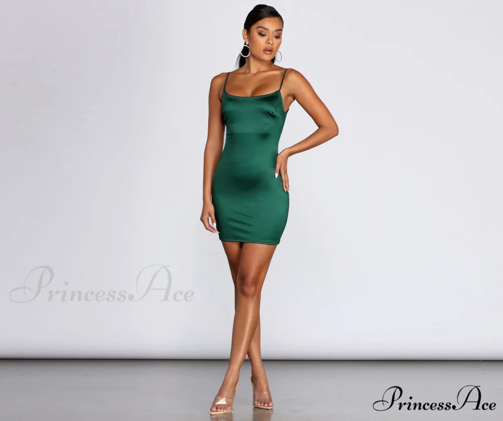 Club Cuts Stylish Satin Mini Dress