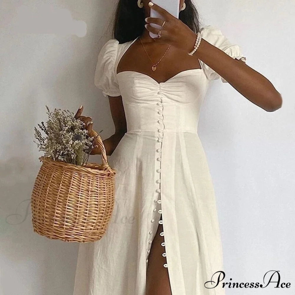 Club Split Night Design Gown Women Bodycon For Warm-Season Long Dresses Gown Backless Party Flower High Vestidos White