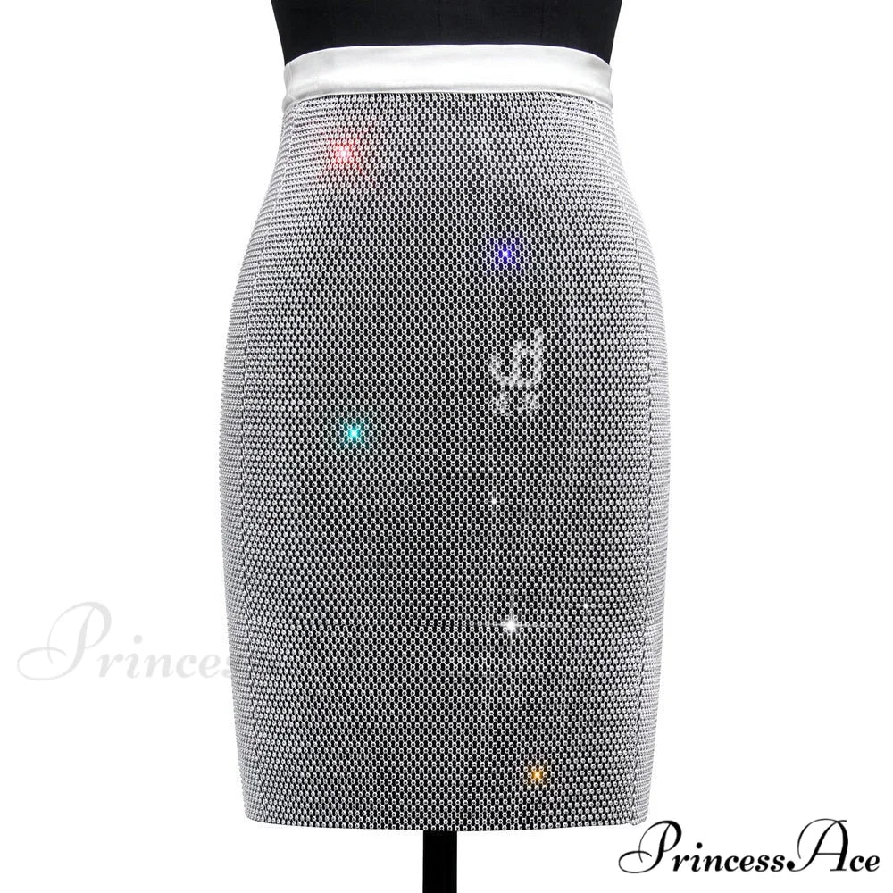 Coastal Club Piece Top Halter Warm-Season Set Festival Two Rhinestones Outfits Crop Tank Top Party Tops