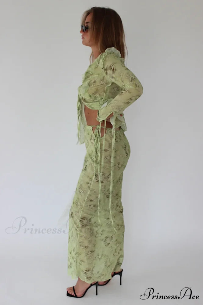 Cobra Blouse Stylish + Skirt Set