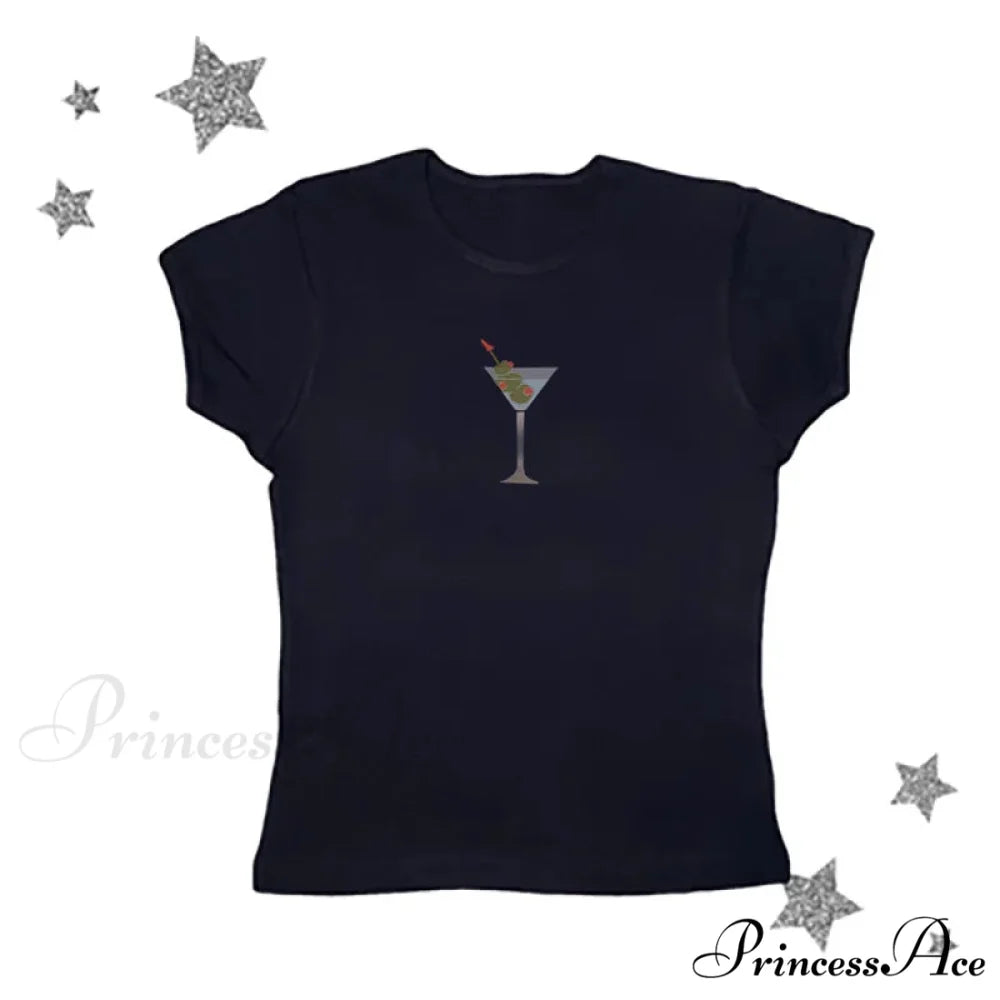 Cocktail Elegant Graphic Tee black / S