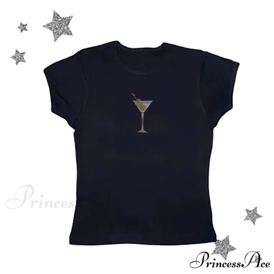 Cocktail Elegant Graphic Tee black / S